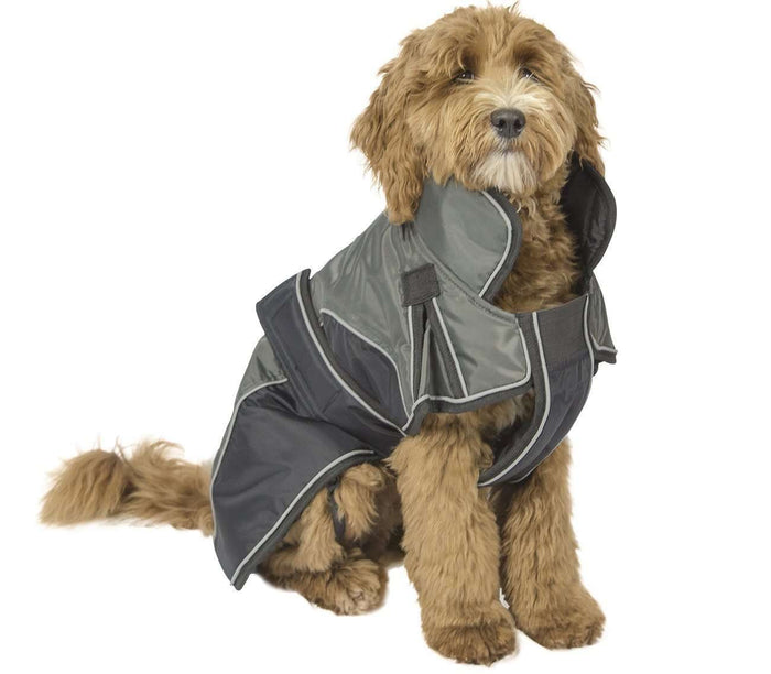 Derby Originals Urban 420D Heavy Weight Winter Dog Parka with Neck Cover & Harness Compatible Opening 220g