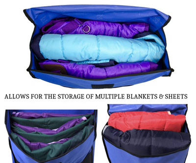 Derby Originals Premium Horse Blanket Carry Storage Bag with Mesh Pockets - Includes Four Desiccant Pouches to Keep Blankets Fresh