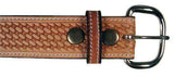 USA Leather Basket Tooled Western Belt with Buckle - Tack Wholesale