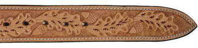 USA Leather Acorn Tooled Western Belt with Buckle - Tack Wholesale