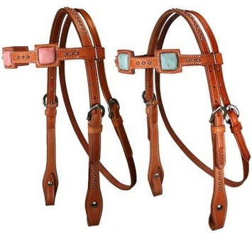 Tahoe Born to Run Ostrich Print Browband Headstall Mini USA Leather
