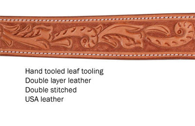 Tahoe Tack Hand Tooled Leaf Design Western Breast Collar USA Leather