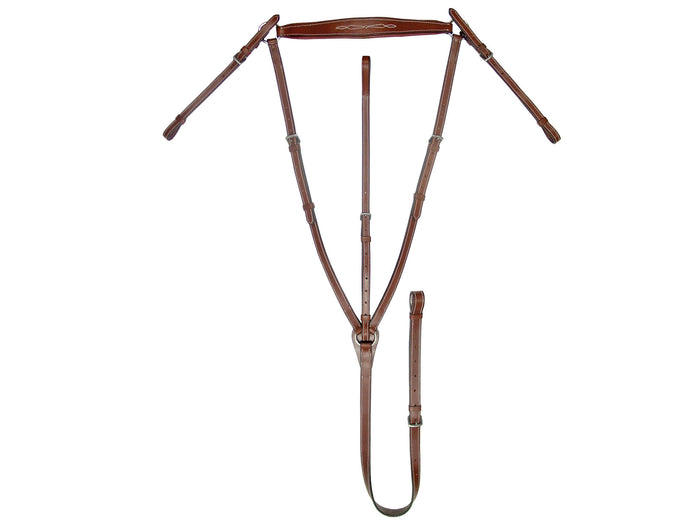 Paris Tack Fancy Stitch Padded Standing Adjustable Breastplate