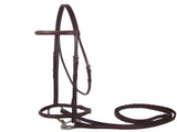 Paris Tack Opulent Series Raised English Bridle with Laced Reins USA Leather