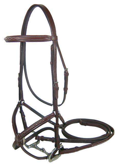 Paris Tack Premium Figure 8 Jumper Bridle with Rubber Reins - Tack Wholesale
