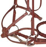 Paris Tack Opulent Series Figure 8 Fancy Stitched Horse Bridle w Rubber Reins