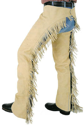 Tahoe Suede Leather Western Full Chaps with Fringes