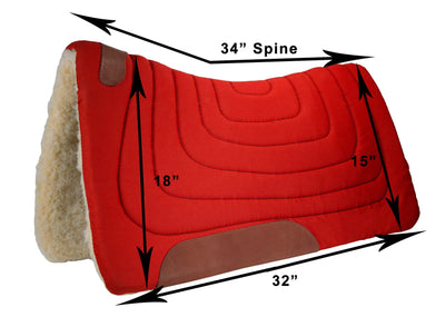 Tahoe Tack Western Canvas Contoured Wool Felt Extra Comfort Saddle Pad