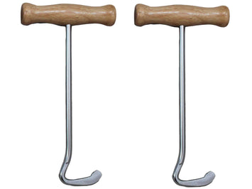Derby Boot Pull Hooks with Wood Handles Pair - Tack Wholesale