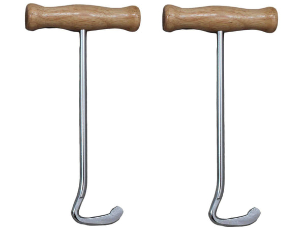 Derby Boot Pull Hooks with Wood Handles Pair - Tack Wholesale