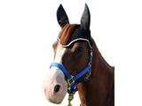 Paris Tack Crochet Horse Fly Veil Ear Bonnet with Forelock Opening