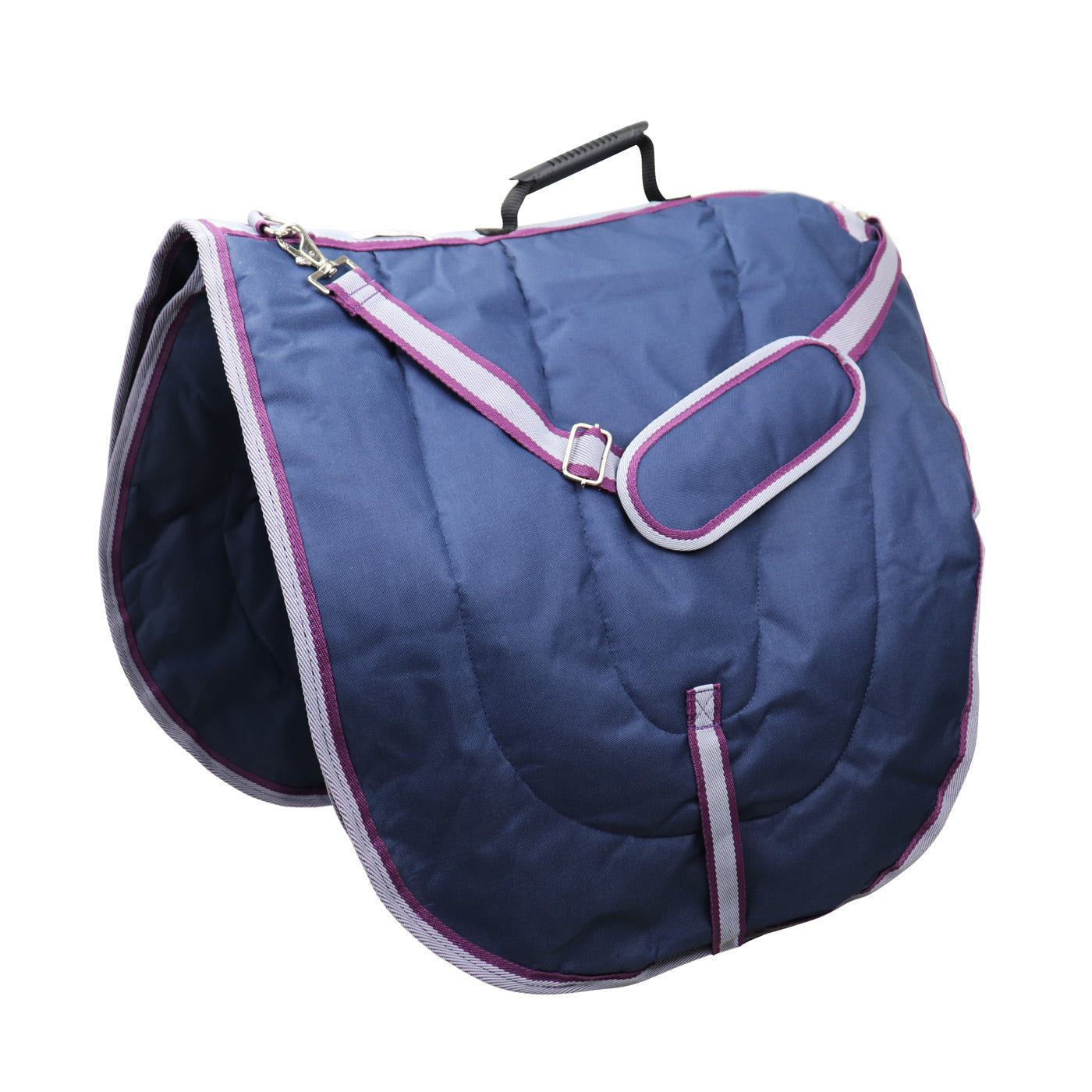 Derby English dressage saddle bag with triple-layer padding and waterproof design