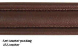 Derby Dog Designer Series USA Leather Padded Fancy Stitch Dog Collar - Tack Wholesale