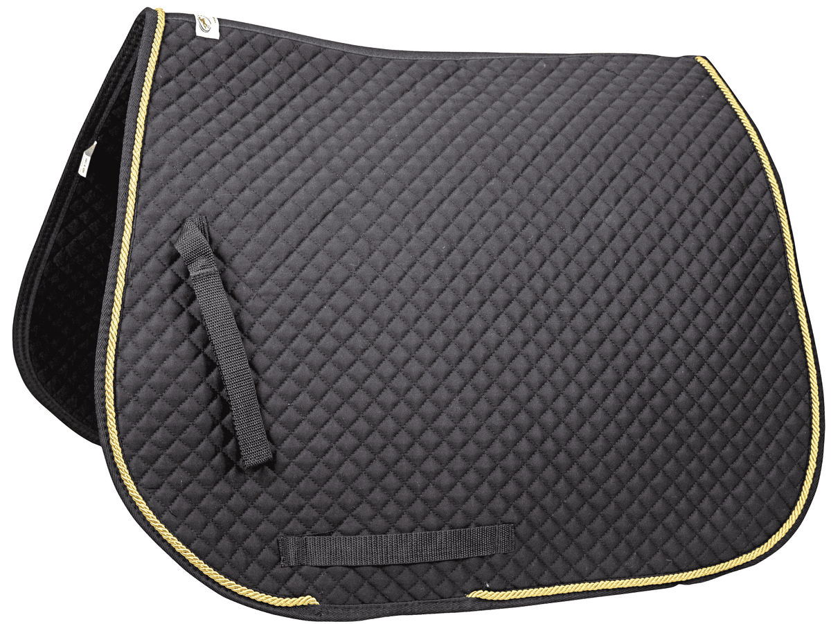 Shop Derby Originals Traditional Dressage Saddle Pad Diamond Quilted with Gold Rope Lining