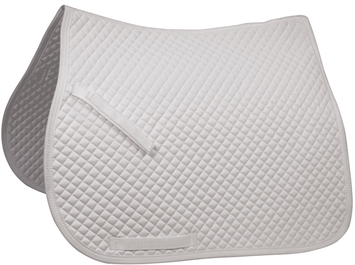 Derby Originals Traditional Diamond Quilted White Dressage Saddle Pad