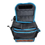 Tahoe Tack Turquoise Flower 1680D Nylon Western Saddlebags with Hand Tooled Leather Accents and 2 Year Warranty