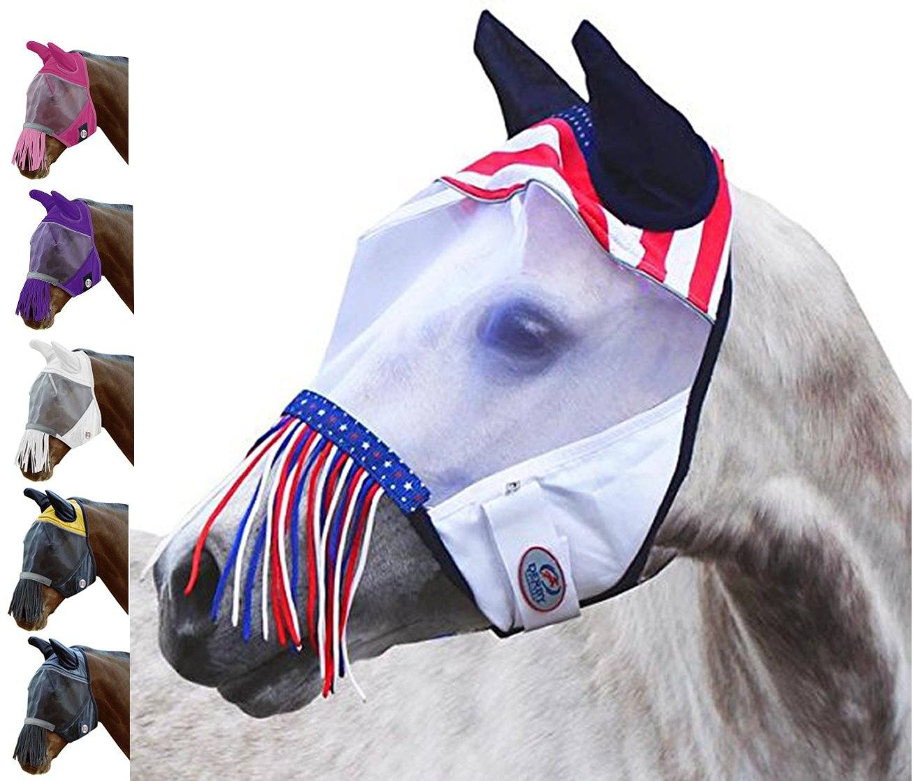 Fly Masks for Horses with Pinned Ears - Enhanced Insect Protection