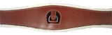 Removable Fleece Lined Overlay Leather English Girth w/ D Ring