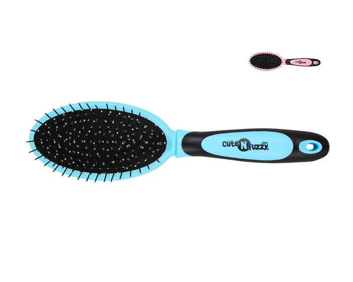 CuteNfuzzy Double Sided Pet Grooming Brush for Dogs and Cats Tack