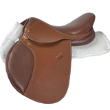 Derby Originals Shock Absorbing White English Half Saddle Pad with Anti Slip 3D Breathable Mesh