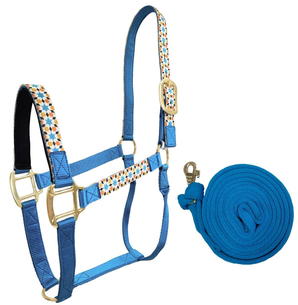 Tack Tahoe Padded Overlay Nylon Track Halters with Lead for Full Horses