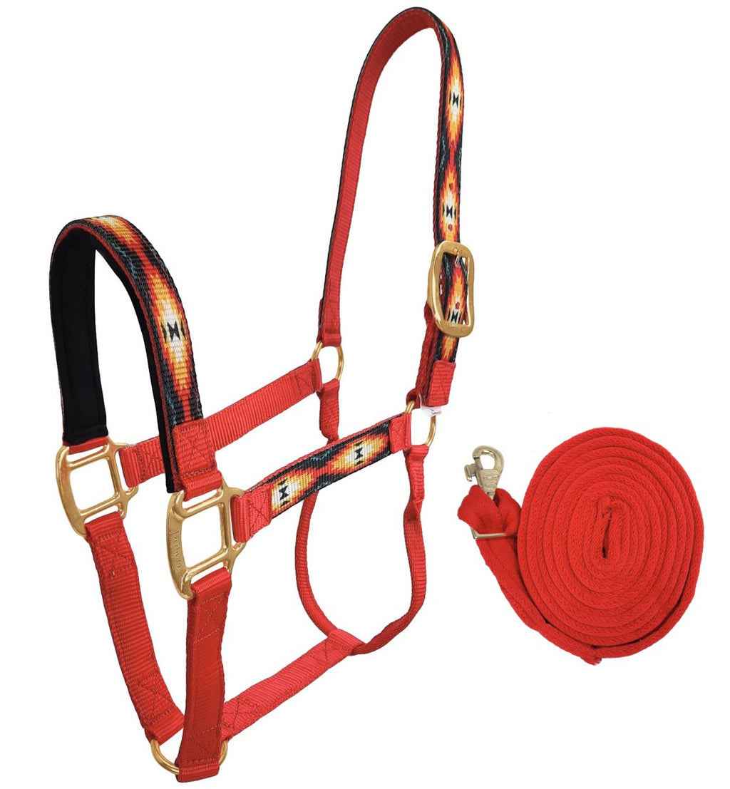 Tack Tahoe Padded Overlay Nylon Track Halters with Lead for Full Horses ...
