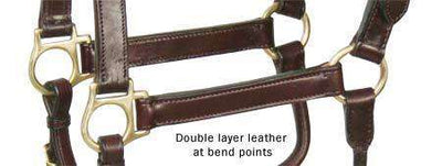 Paris Tack 5 Way Adjustable English Show Halters - USA Leather