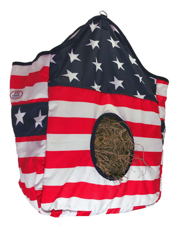 Tahoe Tack Large Patriotic 1200D Horse Hay Bag with Extra Wide Gusset and 6 Month Warranty
