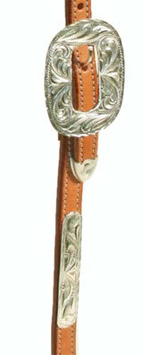 Tahoe Classic Silver Show Double Ear Headstall with Reins