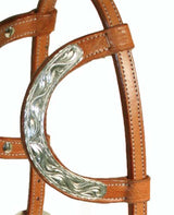 Tahoe Classic Silver Show Double Ear Headstall with Reins