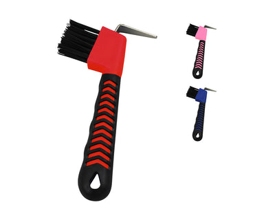Derby Originals Soft Grip Horse Hoof Pick with Brush Available in Three Colors