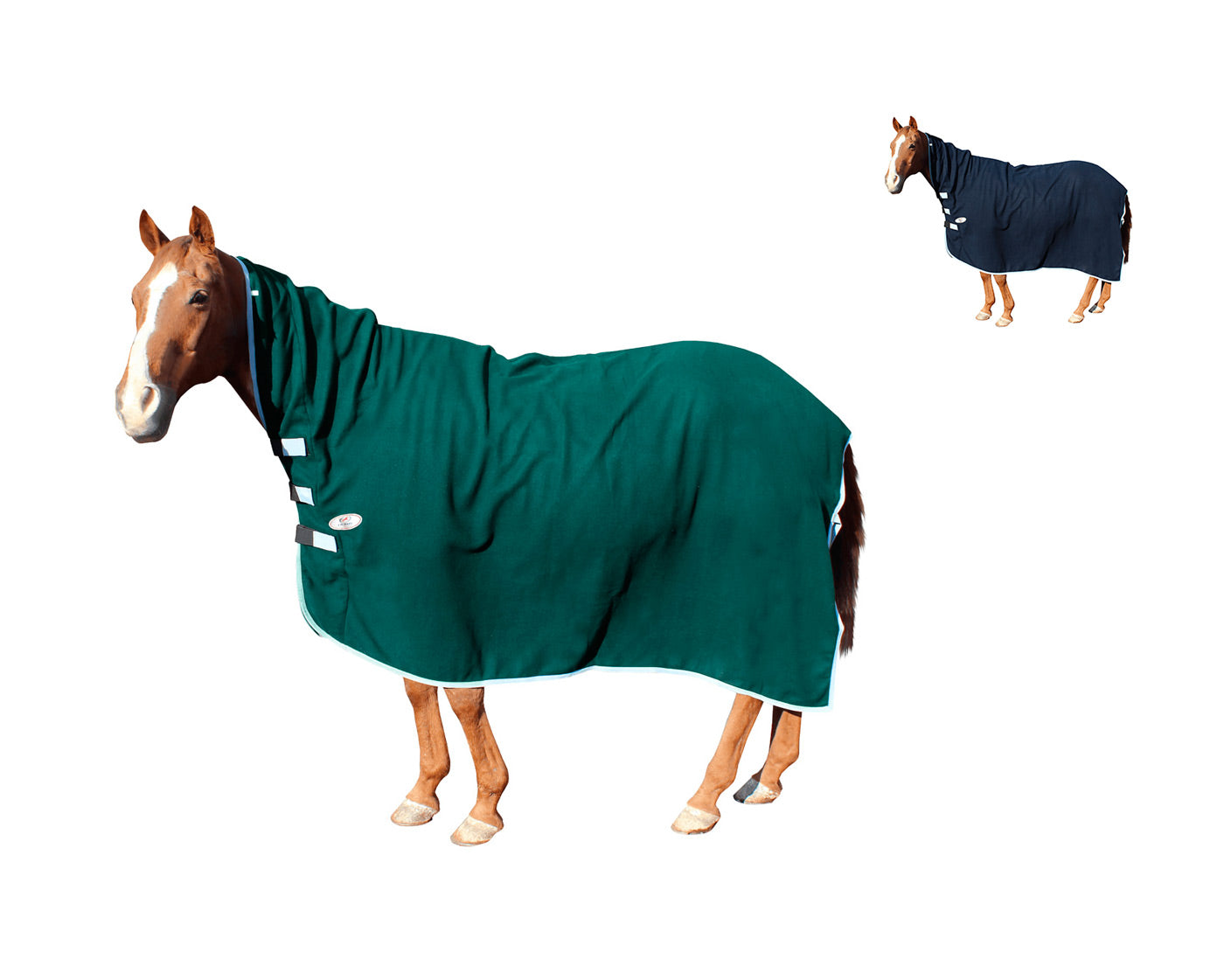 Derby Originals Fleece Cooler - All Season Horse Sheet and Blanket Liner with Neck Cover