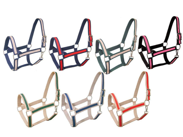 Derby Originals Triple Layer Two-Tone Nylon Draft and Horse Halters