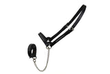 Derby Originals USA Leather Crystal Bling Rhinestone Inlaid Cattle Show Halter with Lead - Tack Wholesale