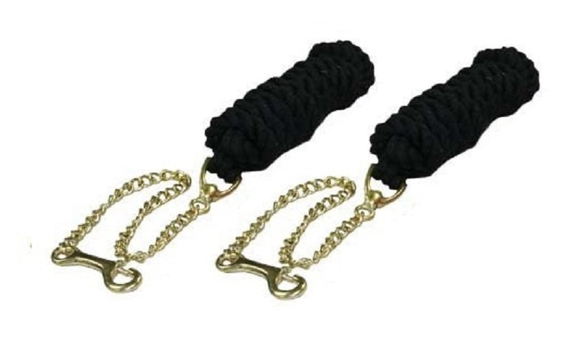 Lead Rope With Chain Super Deal! 6ft Cotton Lead Rope with 2ft Chain | Tack Wholesale