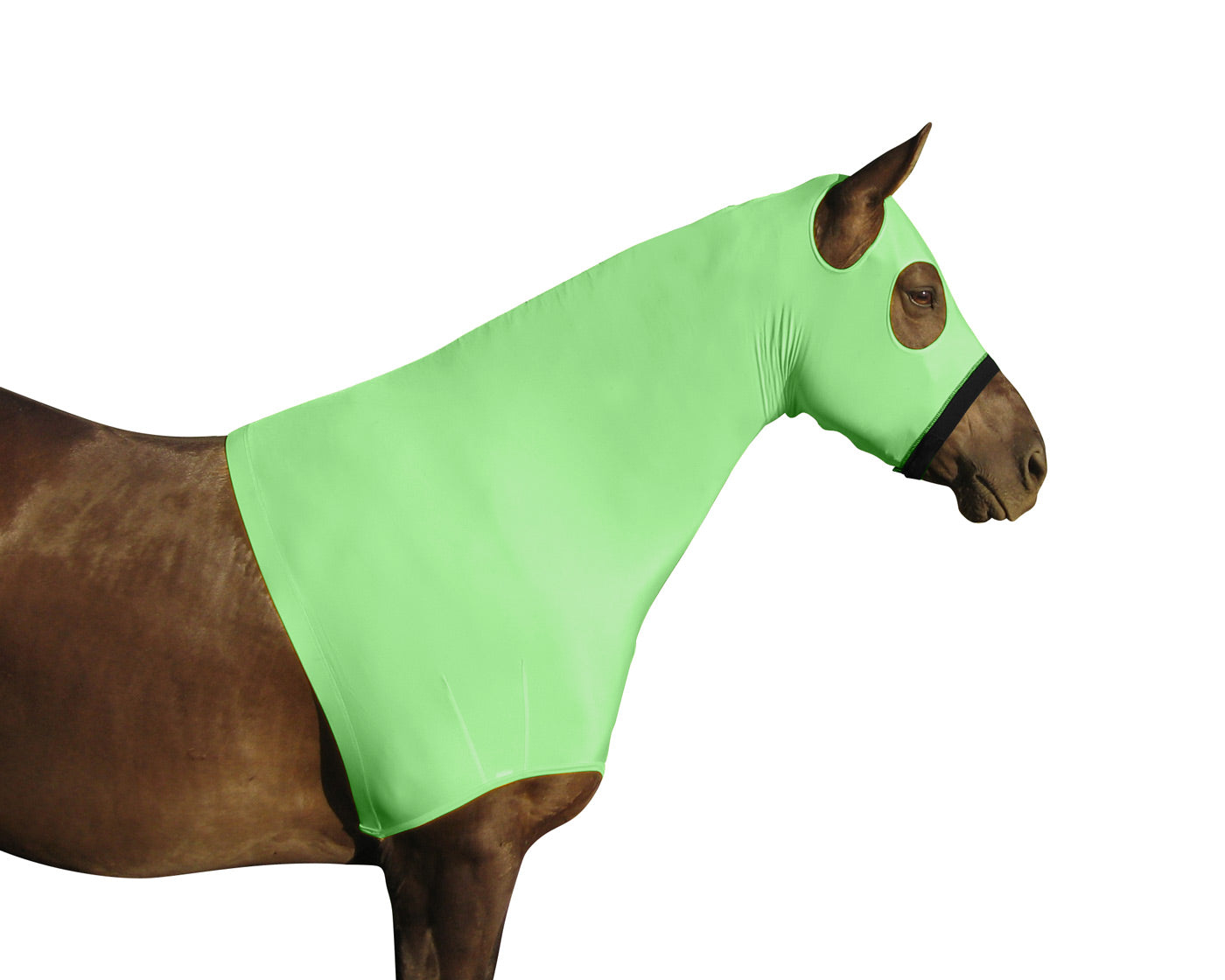 Lycra Sleazy hood with Zipper Green Apple