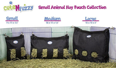 CuteNfuzzy Small Pet Medium Hay Bag for Guinea Pigs and Rabbits with 6 Month Warranty 18x11x1.5"
