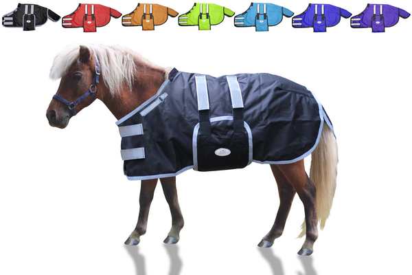 Derby Originals Reflective Safety No Hardware Winter Foal Turnout Blanket 600D Medium Weight 150g