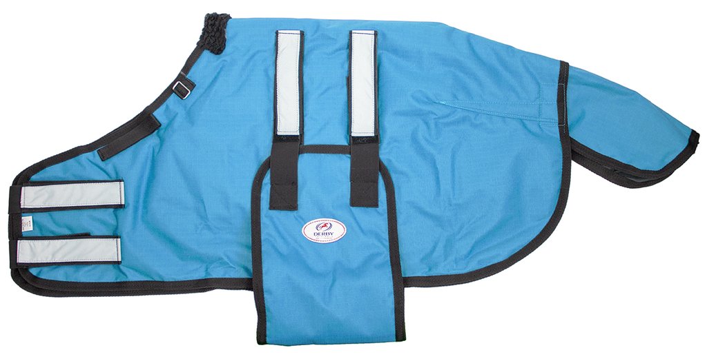 Derby Originals Reflective Safety No Hardware Winter Foal Turnout Blanket Main Blue