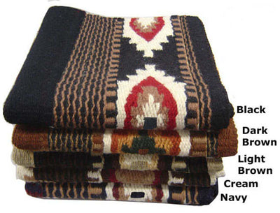 Tahoe Tack Mesa New Zealand Wool Western Saddle Blanket - Heavy Weight, 36" x 34"