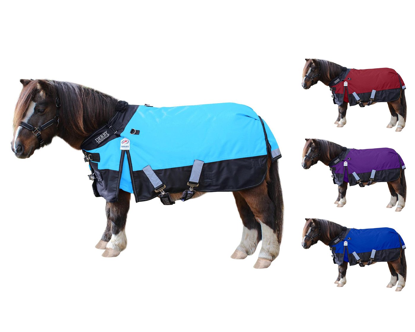 Derby Originals Nordic-Tough 600D Medium Weight Reflective Waterproof Winter Mini Horse Pony Turnout Blanket 200g 