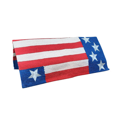 Tahoe Tack Patriotic American Flag Acrylic Saddle Blanket 34" x 36"