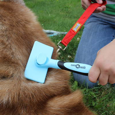 CuteNfuzzy Self Cleaning Pet Slicker Brush