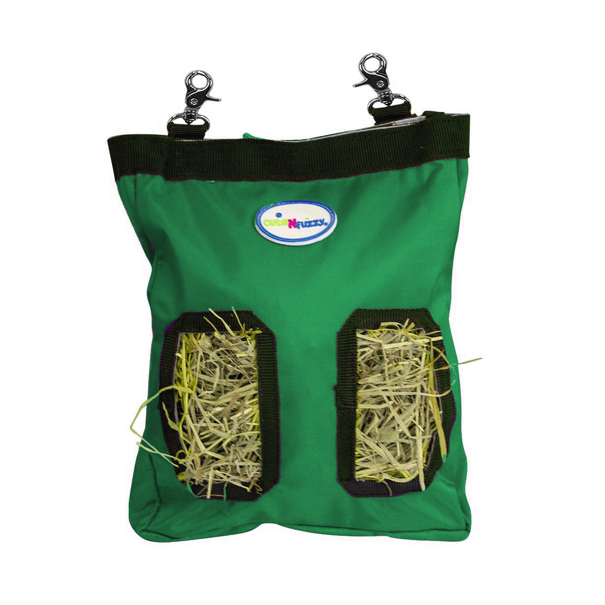 CuteNfuzzy Small Pet Small Hay Bag for Guinea Pigs and Rabbits Green