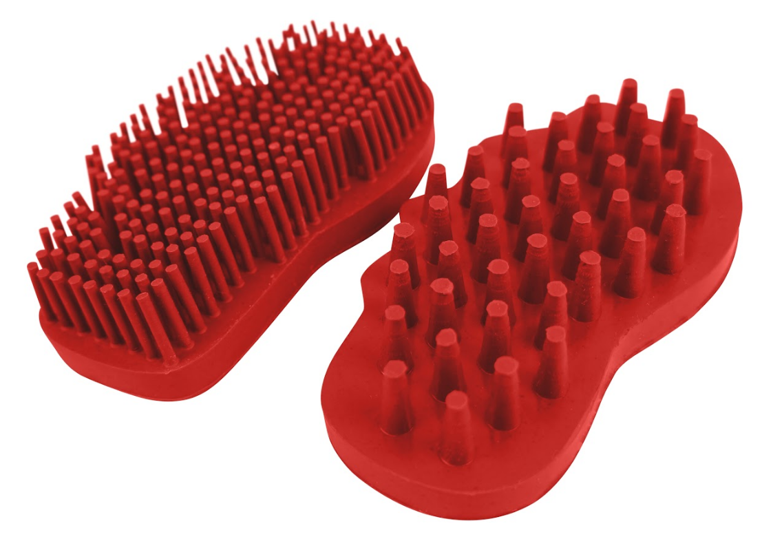 Super Grip Rubber Groomer cleaner Red color