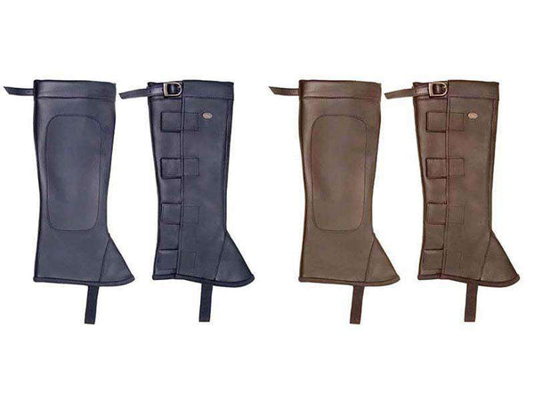 Derby Synthetic Leather Half Chaps with Velcro - Tack Wholesale