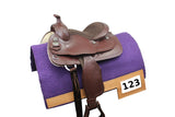 Tahoe Tack Heavy-Duty New Zealand Wool Showring Western Saddle Pad with Leather Wears and Number Slot 36" x 34"