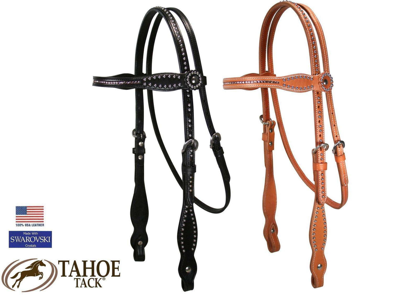 Pink Swarovski Crystal Inlaid Headstall & Breast Collar Set- Closeout - Tack Wholesale