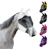 Derby Originals UV-Blocker Premium Reflective Safety Horse Fly Mask with Ears and Nose Fringe with One Year Warranty
