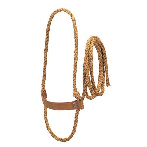 Weaver Leather Sisal Rope Halter with Harness Leather Noseband